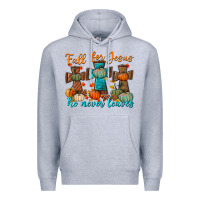 Heather Grey fall for jesus he never leaves Premium Hoodie - BundleAndBundleShop