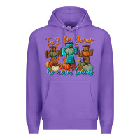 Purple fall for jesus he never leaves Premium Hoodie - BundleAndBundleShop
