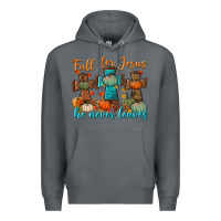 Rock fall for jesus he never leaves Premium Hoodie - BundleAndBundleShop
