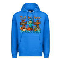 True Royal fall for jesus he never leaves Premium Hoodie - BundleAndBundleShop
