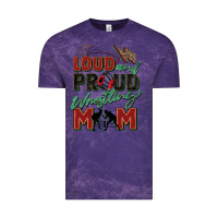 Cloud Purple loud and proud wrestling mom Vintage Tee - Zillion Design Studio