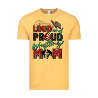 Vintage Mustard loud and proud wrestling mom Vintage Tee - Zillion Design Studio