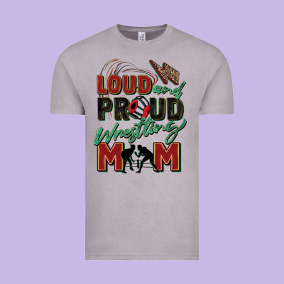 Loud And Proud Wrestling Mom Vintage Tee Designed By Zillion Design Studio