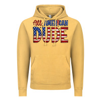 Vintage Mustard all american dude Vintage Hoodie - Zillion Design Studio