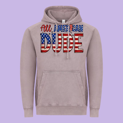 All American Dude Vintage Hoodie Designed By Zillion Design Studio