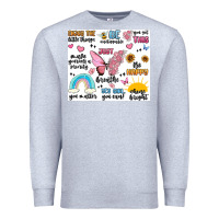 Heather Grey positive affirmations Premium Sweatshirt - MaliasSmallBusiness
