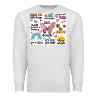 Oatmeal Heather positive affirmations Premium Sweatshirt - MaliasSmallBusiness