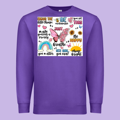 Positive Affirmations Premium Sweatshirt Designed By Maliassmallbusiness