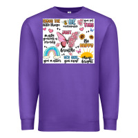 Purple positive affirmations Premium Sweatshirt - MaliasSmallBusiness