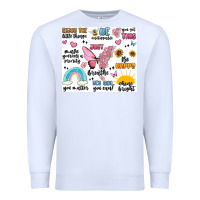 White positive affirmations Premium Sweatshirt - MaliasSmallBusiness