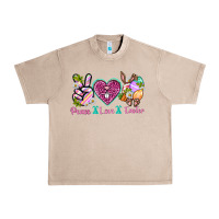 French Oak Peace Love Easter Urban Heavy Tee - Neo Western