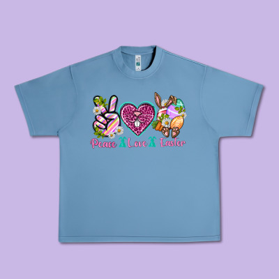 Peace Love Easter Urban Heavy Tee Designed By Neo Western