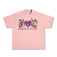 Salmon Peace Love Easter Urban Heavy Tee - Neo Western