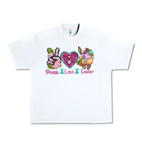 White Peace Love Easter Urban Heavy Tee - Neo Western