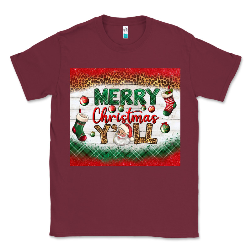 Merry Christmas Y'all Tumbler Classic Tee by BundleAndBundleShop | Teevron