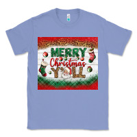 Colony Blue merry christmas y'all tumbler Classic Tee - BundleAndBundleShop