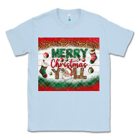 Dusty Blue merry christmas y'all tumbler Classic Tee - BundleAndBundleShop
