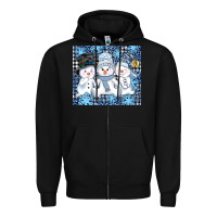 Black snowman tumbler Zipper Hoodie - AdoDesignShop
