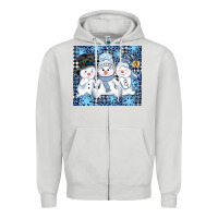 Dove Grey snowman tumbler Zipper Hoodie - AdoDesignShop