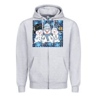 Heather Grey snowman tumbler Zipper Hoodie - AdoDesignShop