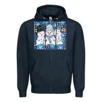 Navy snowman tumbler Zipper Hoodie - AdoDesignShop