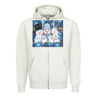Oatmeal Heather snowman tumbler Zipper Hoodie - AdoDesignShop