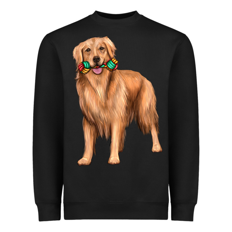 Golden Retriever With Toys Heavyweight Sweatshirt by texasbilliewilder | Teevron