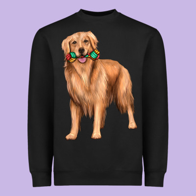 Golden Retriever With Toys Heavyweight Sweatshirt Designed By Texasbilliewilder