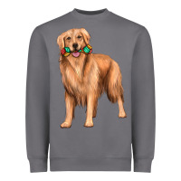 Storm golden retriever with toys Heavyweight Sweatshirt - texasbilliewilder