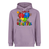 Lavender different is beautiful autism Heavyweight Hoodie - MaliasSmallBusiness
