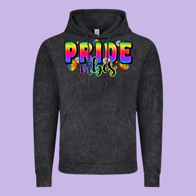 Pride Vibes Vintage Hoodie Designed By Zillion Design Studio