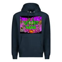 Navy spooky mama tumbler Premium Hoodie - BundleAndBundleShop