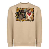 Mushroom life is better with a bulldog Heavyweight Sweatshirt - RanaPortraitStore