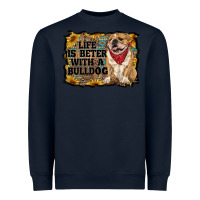 Navy life is better with a bulldog Heavyweight Sweatshirt - RanaPortraitStore
