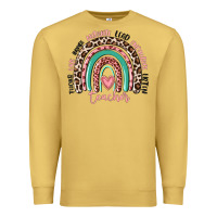Antique Gold teacher rainbow Premium Sweatshirt - MaliasSmallBusiness