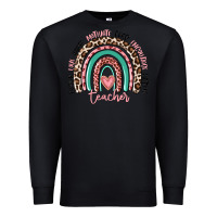 Black teacher rainbow Premium Sweatshirt - MaliasSmallBusiness