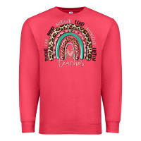 Cardinal teacher rainbow Premium Sweatshirt - MaliasSmallBusiness