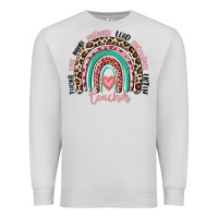 Dove Grey teacher rainbow Premium Sweatshirt - MaliasSmallBusiness