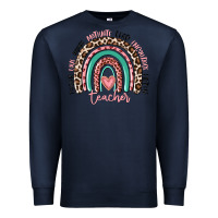 Navy teacher rainbow Premium Sweatshirt - MaliasSmallBusiness