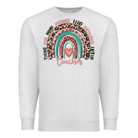Oatmeal Heather teacher rainbow Premium Sweatshirt - MaliasSmallBusiness