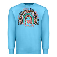 Ocean Blue teacher rainbow Premium Sweatshirt - MaliasSmallBusiness