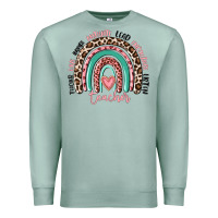 Seafoam teacher rainbow Premium Sweatshirt - MaliasSmallBusiness