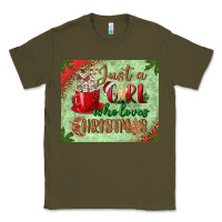 Army Green just a girl who loves christmas mousepad Classic Tee - BundleAndBundleShop