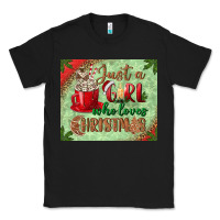 Black just a girl who loves christmas mousepad Classic Tee - BundleAndBundleShop