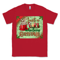 Red just a girl who loves christmas mousepad Classic Tee - BundleAndBundleShop