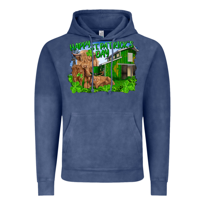 Happy St. Patrick's Day Cattle And Calfs Vintage Hoodie by RanaPortraitStore | Teevron