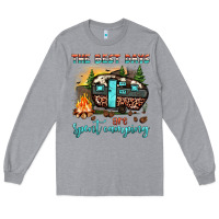 Heather Grey the best days are spent camping Long Sleeve Tee - JahusDesignShop