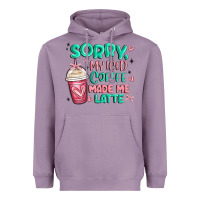 Lavender sorry my iced coffee made me latte Heavyweight Hoodie - MaliasSmallBusiness