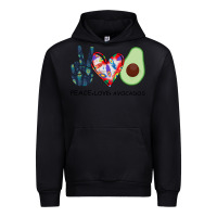 Black PEACE LOVE AVOCADOS Urban Hoodie - Bettercallsaul