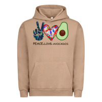 Pigment Burro PEACE LOVE AVOCADOS Urban Hoodie - Bettercallsaul